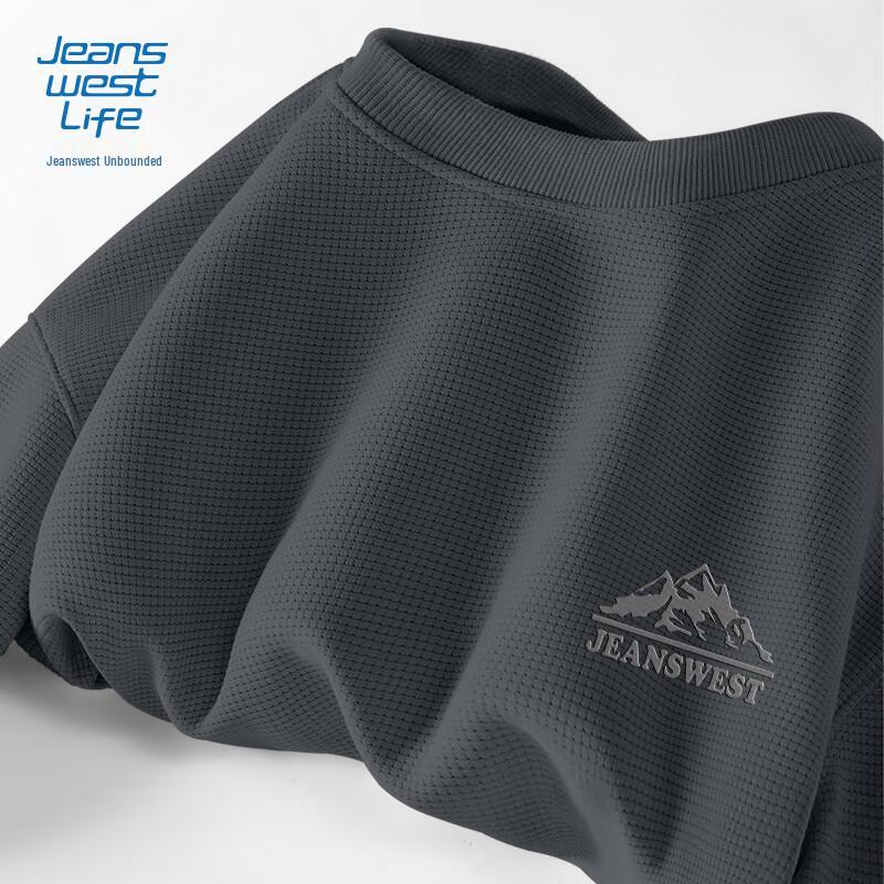 

Jeanswest Men s Waffle Knit Round Neck Sweatshirt L