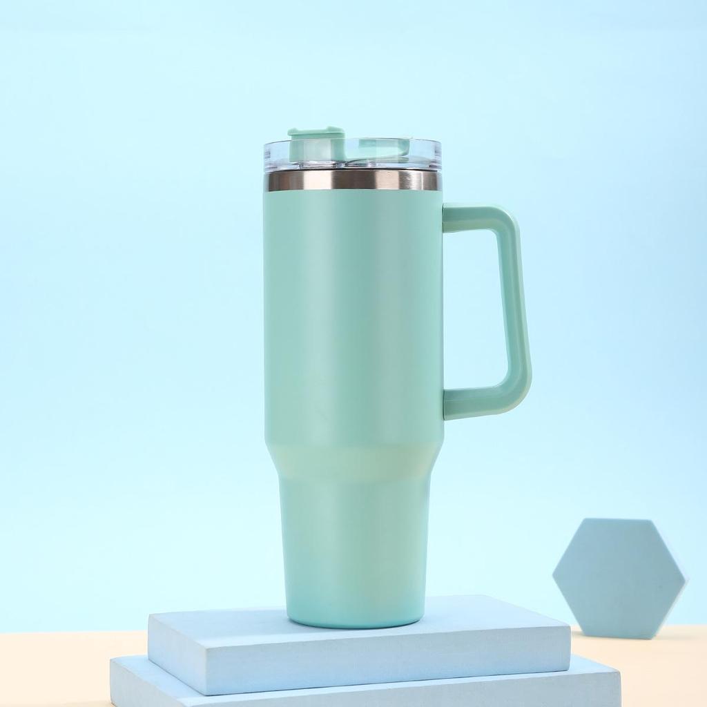 Large Capacity 40oz Insulated Stainless Steel Car Cup with Handle - Portable Outdoor Ice King Cup