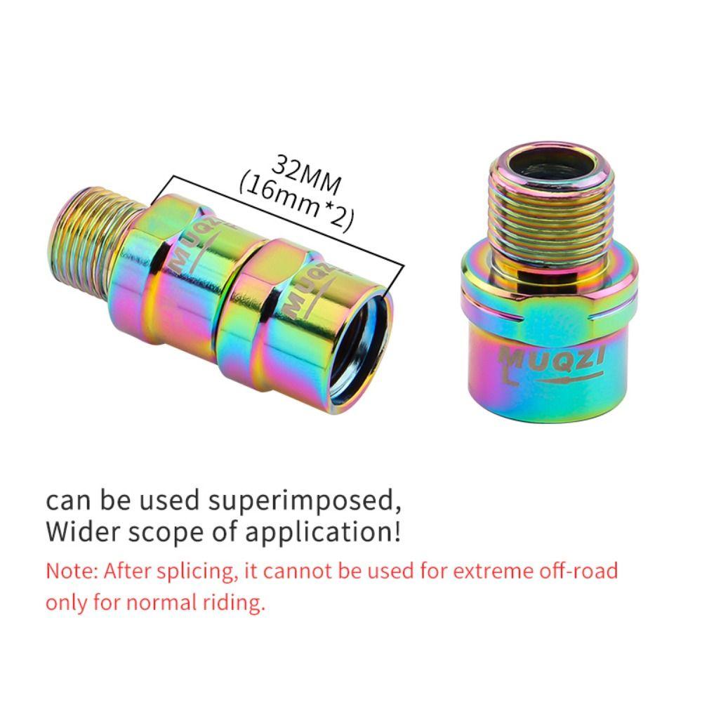 1 Pair Alloy Pedal Extender 16MM 9/16 Bicycle Pedal Extension Bolts Stable Lightweight Bike Pedal Axle Extenders Road Bicycle