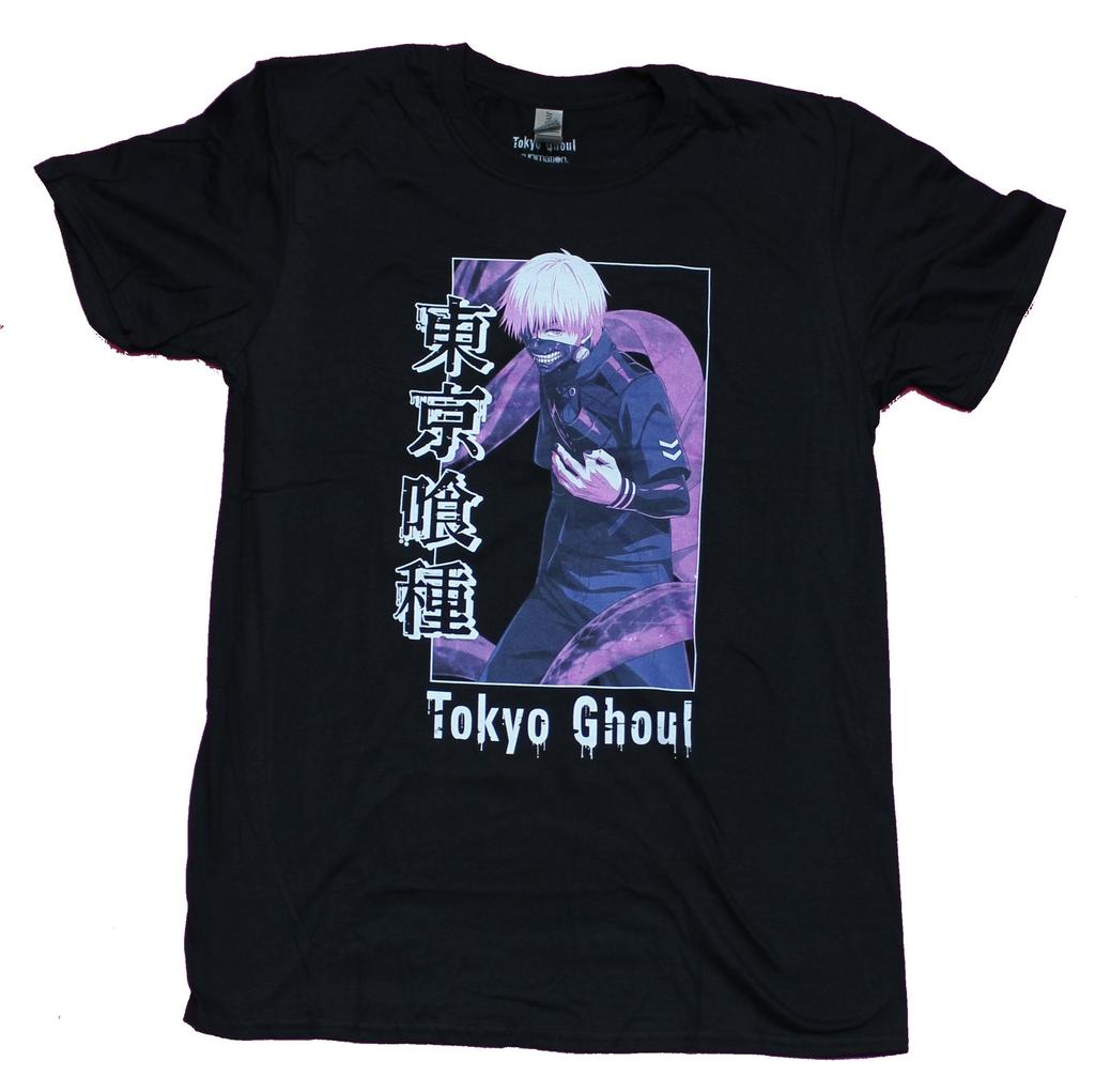 Tokyo Ghoul Unisexs TShirt Ghoul Purple Shaded Kanji Box