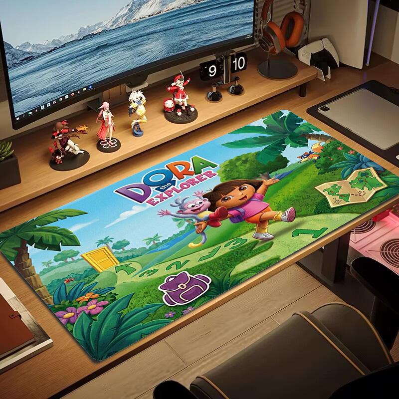 Explorer Dora Color Mouse Pad Large Gaming Table Cushion Non-slip Laptop Tablet Big Mousepad XXL Mat Mini PC Playmat With Lock edge