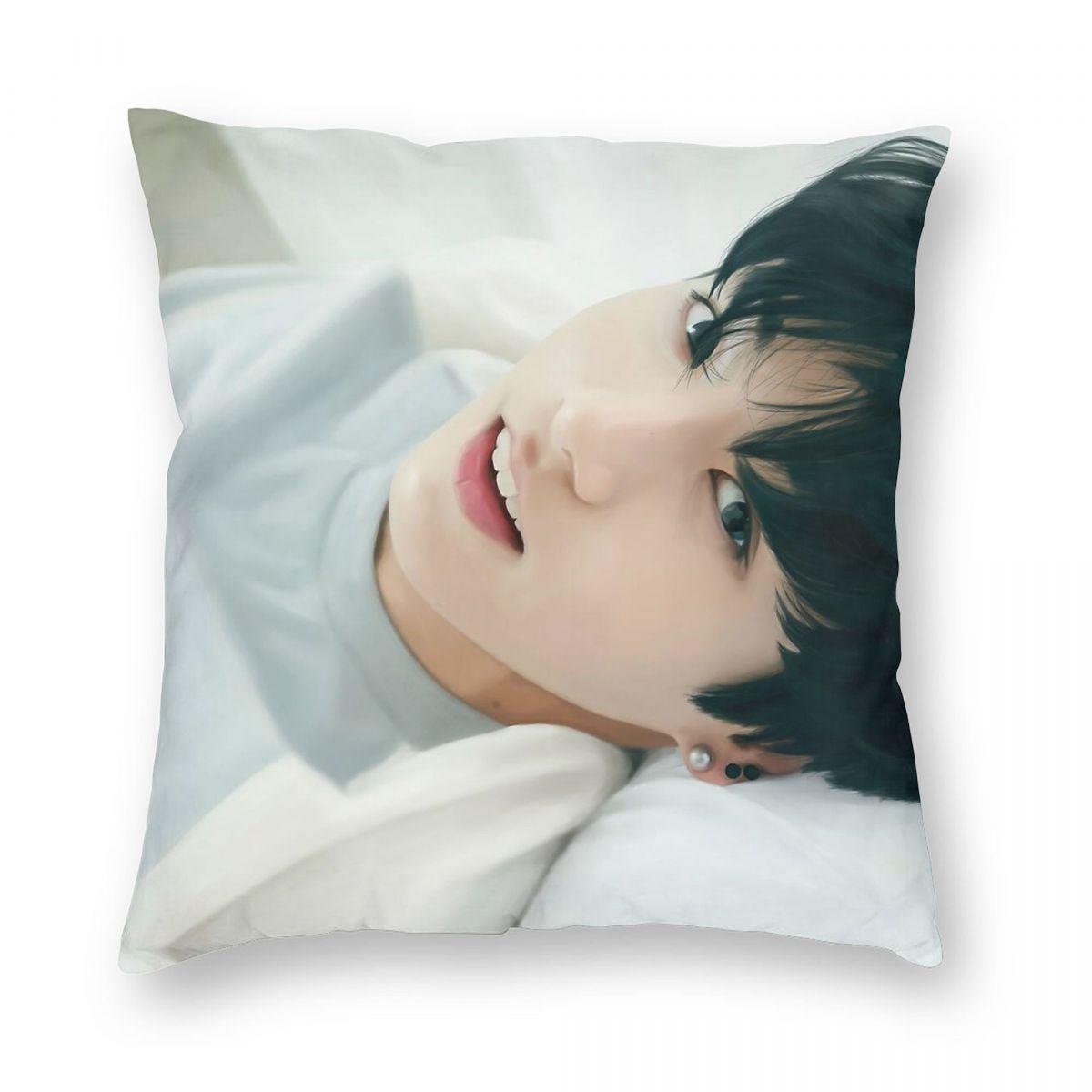 

Чонгук Квадратная наволочка Полиэстер Лен Бархат Узор Молния Декоративная Наволочка для подушки на диван 12x12Inch