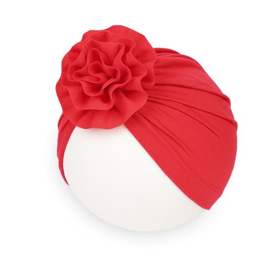 Newborn Hat Soft Stylish Polyester Cotton Big Flower Baby Cap for Little Girl
