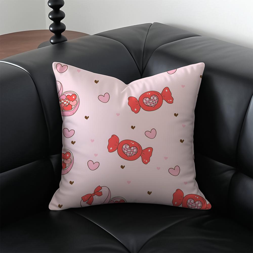 Süße Zarte Niedliche Hand Süßigkeiten Kissenbezug Kissenbezug Milbendicht Unsichtbarer Reißverschluss seidiger Plüschkissen