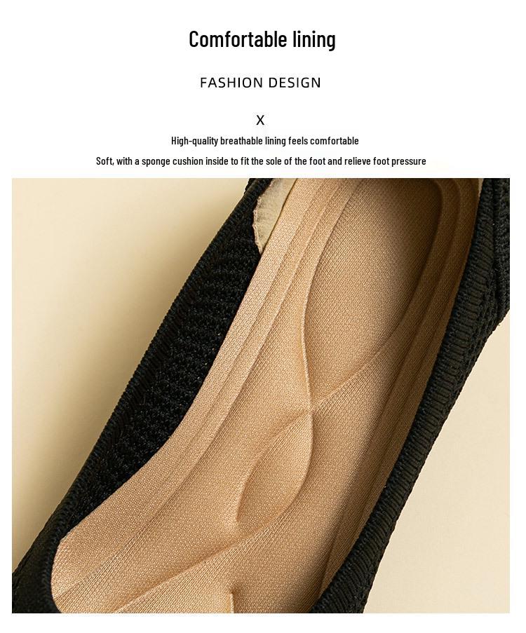 Damskie Oddychające Wsuwane Szpilki Fly-Knit - Szpiczasty Nosek, Moda Wiosna/Lato