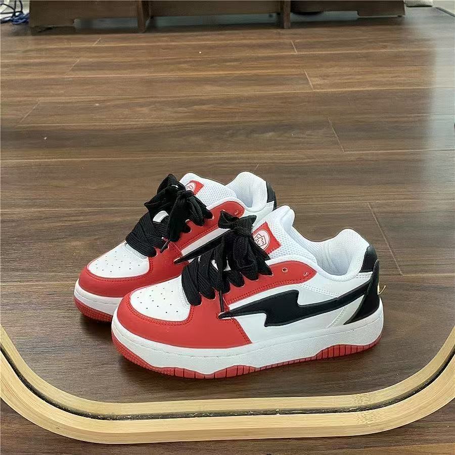 Couple bread shoes Hong Kong style Han Su ins retro student casual board shoes breathable and non-slip