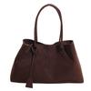 High Quality Versatile Tote Bag Large Capacity Faux Suede Shoulder Bag Solid Color Handbag for Women
