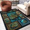 Aquatic Fish Art Pattern Rug Floor Mat for Living Room or Bedroom Soft and Comfortable Carpet a Gift for Birthday and Holiday.