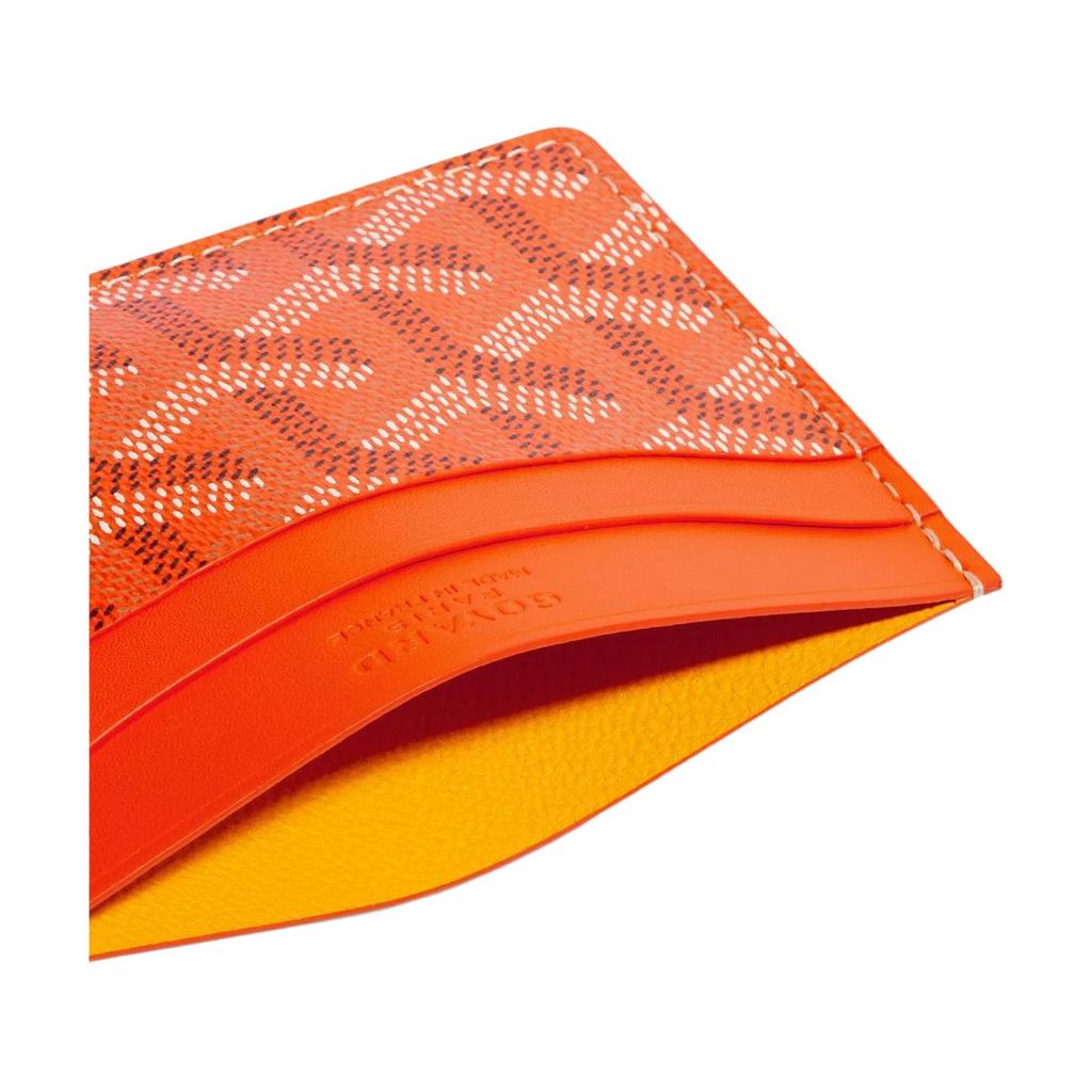 Goyard Porta-Cartões de Lona com Estampa Geométrica Saint-Sulpice e Blocos de Cor em Couro de Bezerro Porta-Cartões Unissex Cor-1 Cor-2 Cor-3 STSULPPMLTY