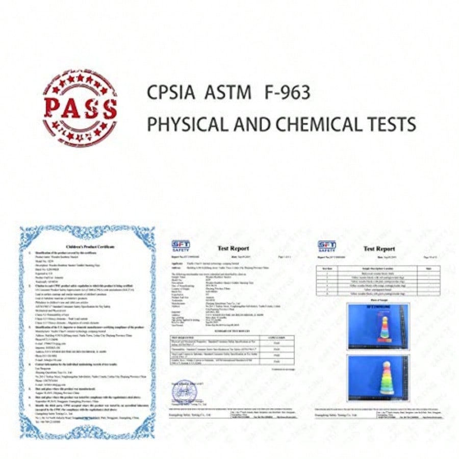 Stacking Rings Toy Wooden Rainbow Stacker Toddler Learning Toys For 18 Months 2 Year Old Baby Boys Girls  Perfect Christmas Halloween, New Year's Gift