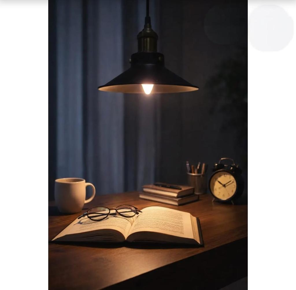 Luxury Industrial Black Pendant Light Minimal Hanging Lamp for Desk Study Table Office Modern Café Ceiling Light Fixture Interiors Decor