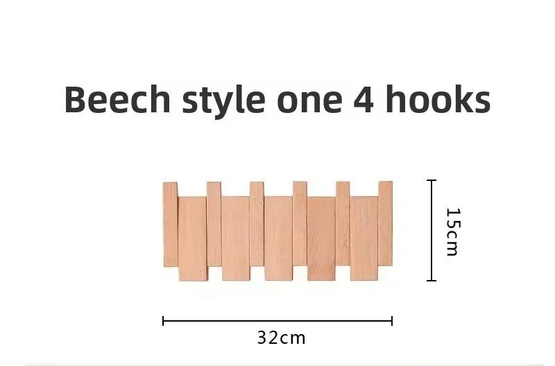 xyloid Coat Racks Wall Hanging Wall Entry Door Porch Hanging Coat Rack Perforated Solid Wood Creative Piano Keys Clothes Hook