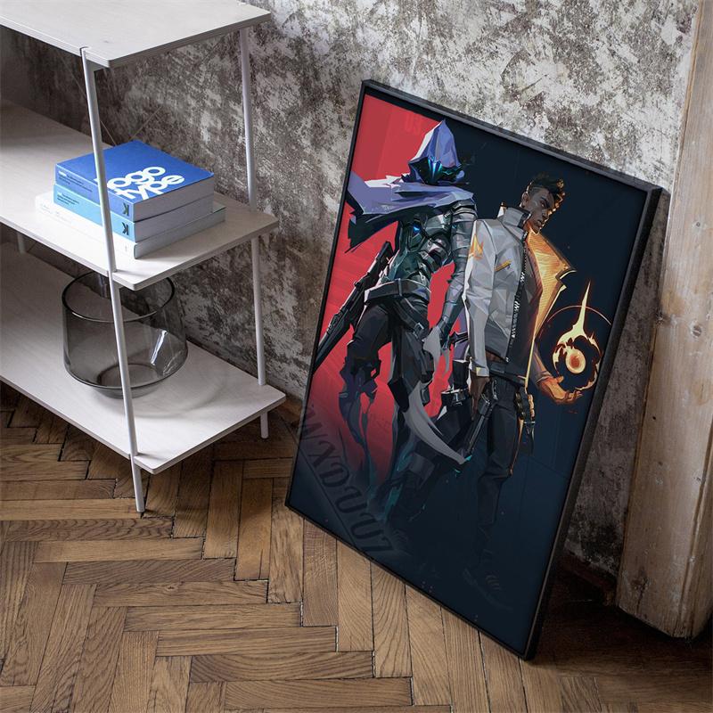 Valorant Klasická videohra Anime 80. léta Retro obraz do obývacího pokoje Herna Obraz na plátně Umělecká výzdoba domova Tisk plakátu Dárek