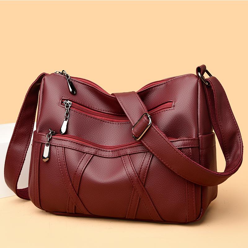 Women's Bag, Multi-layer Versatile Single Shoulder Crossbody Bag, Large Capacity Middle-aged and Elderly Mother Bag