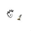 Creative 3D Wall Clock Art with Arabic Numbers And African Tribal Lady Statue Handmade Resin