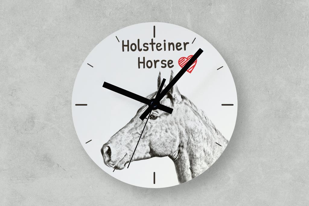 Holsteiner Horse – Wall clock with a horse, shelf clock with a print | Art-Dog