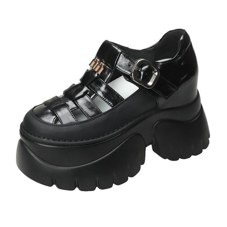 Fashion Hollow Summer Sandals Wedge Heels Sneakers Women High Platform Beach Flip Flops Casual Breathable Walking vulcanized shoes