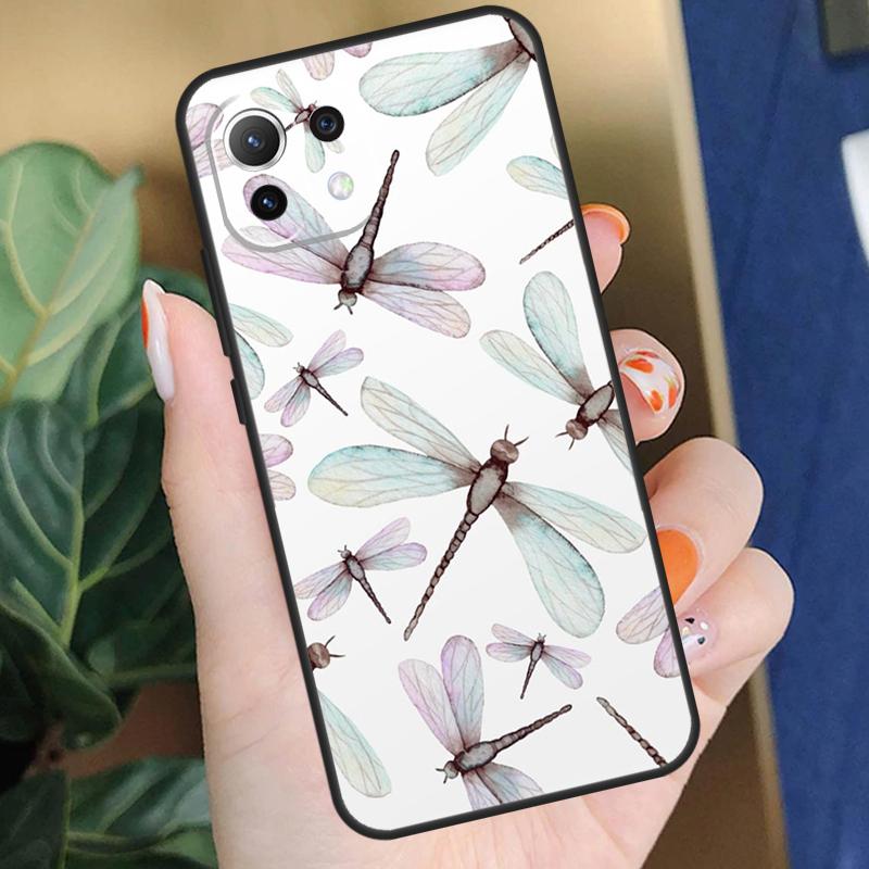 Luxury Dragonfly Case For Xiaomi 15 14 Ultra 13T 14T 15T Pro 17 Pro Max POCO X7 X5 X6 F5 F6 F7 F8 Pro Coque