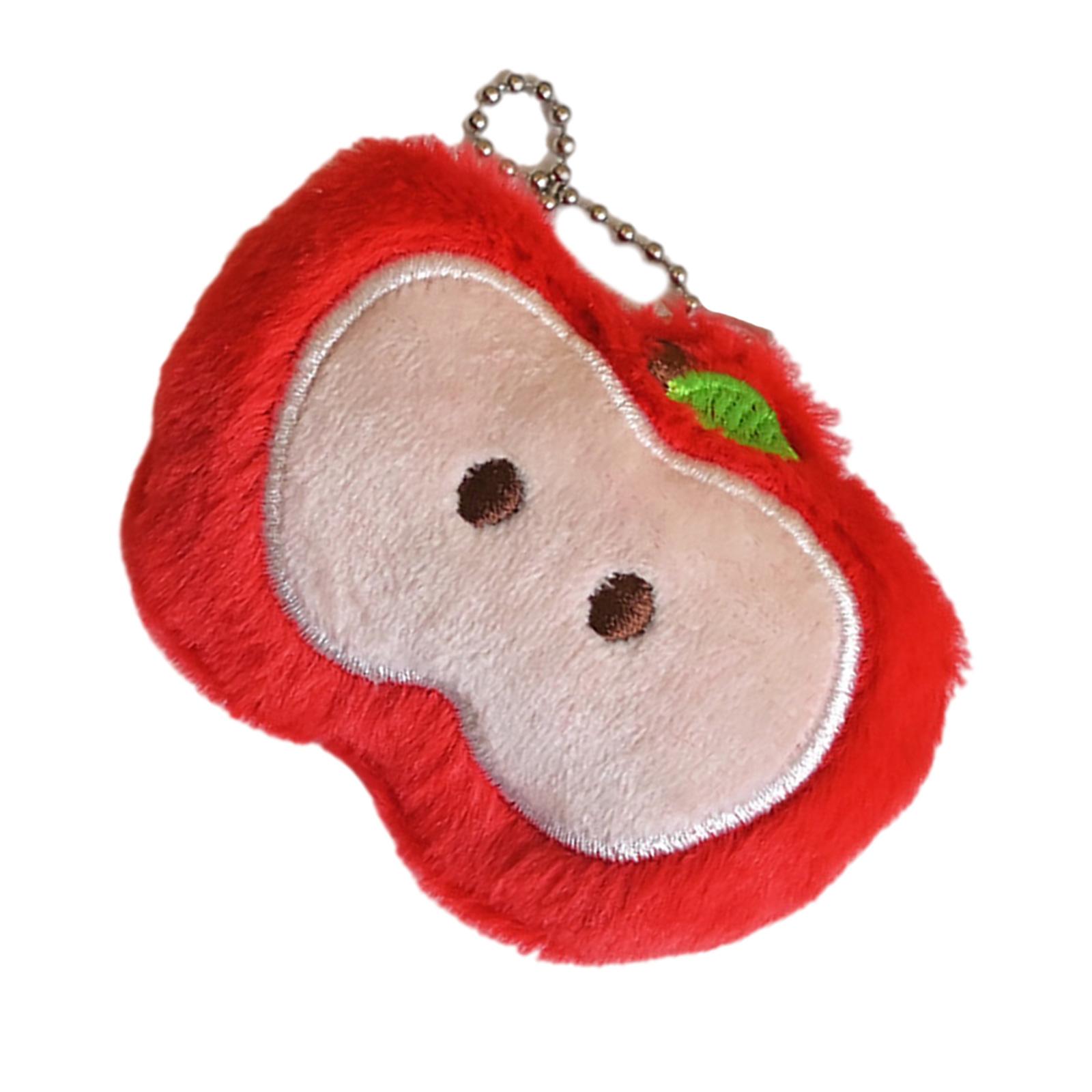 

Подвеска в форме яблока из плюшевых материалов, удобная и портативная, прекрасный дизайн для женских рюкзаков, украшение T1