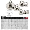 D16-D120mm Neodymium Fishing Hook N52 Heavy Duty Magnet Super Strong Neodymium Magnet  with Countersunk Hole Eyebolt