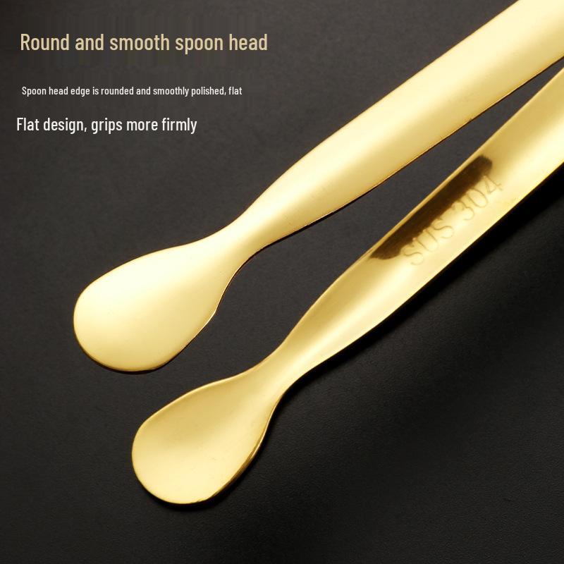 304 Stainless Steel Sugar & Ice Tongs for Coffee and Food, Thickened, Ideal for Restaurant and Bar Use.