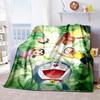1PCCartoon D-Doraemon Dream Anime Flannel Blanket Soft Warm Throw Blanket for Bedroom Living Room Bed Travel Camping Picnic Kid1