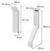 Yamazaki Jitsugyo 3720 Magnetic Folding Door Stopper White (When Used) Approx. W4.5 X D7 X H28cm Tower Strong Magnet Easy Installation Entrance Door