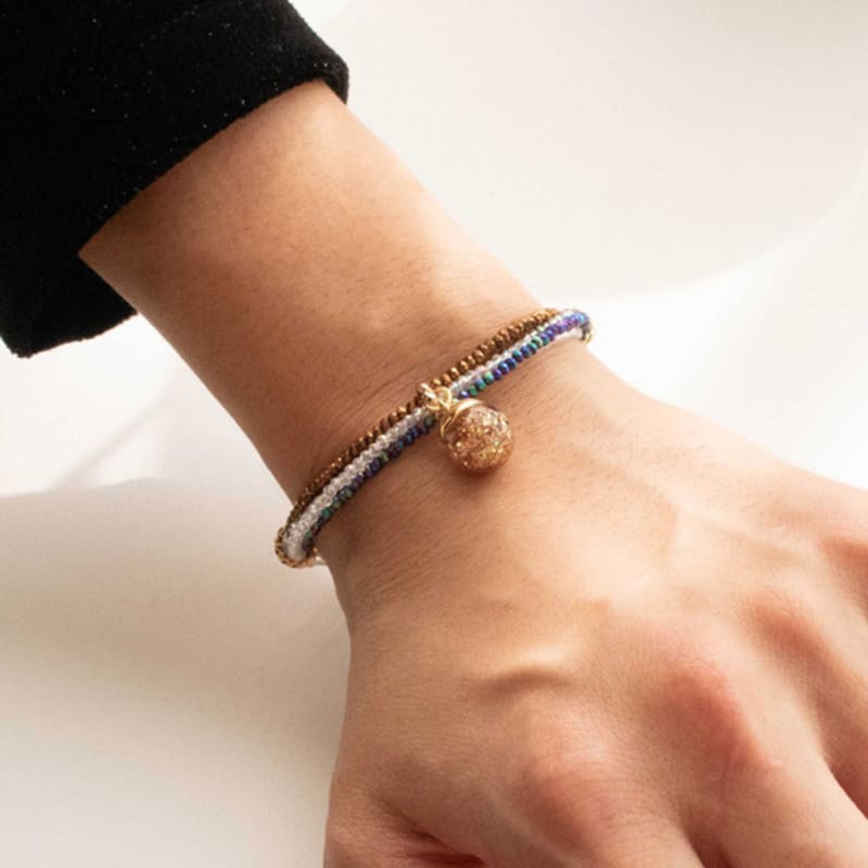 Luvinball Crystal Beads & Snowball Bracelet