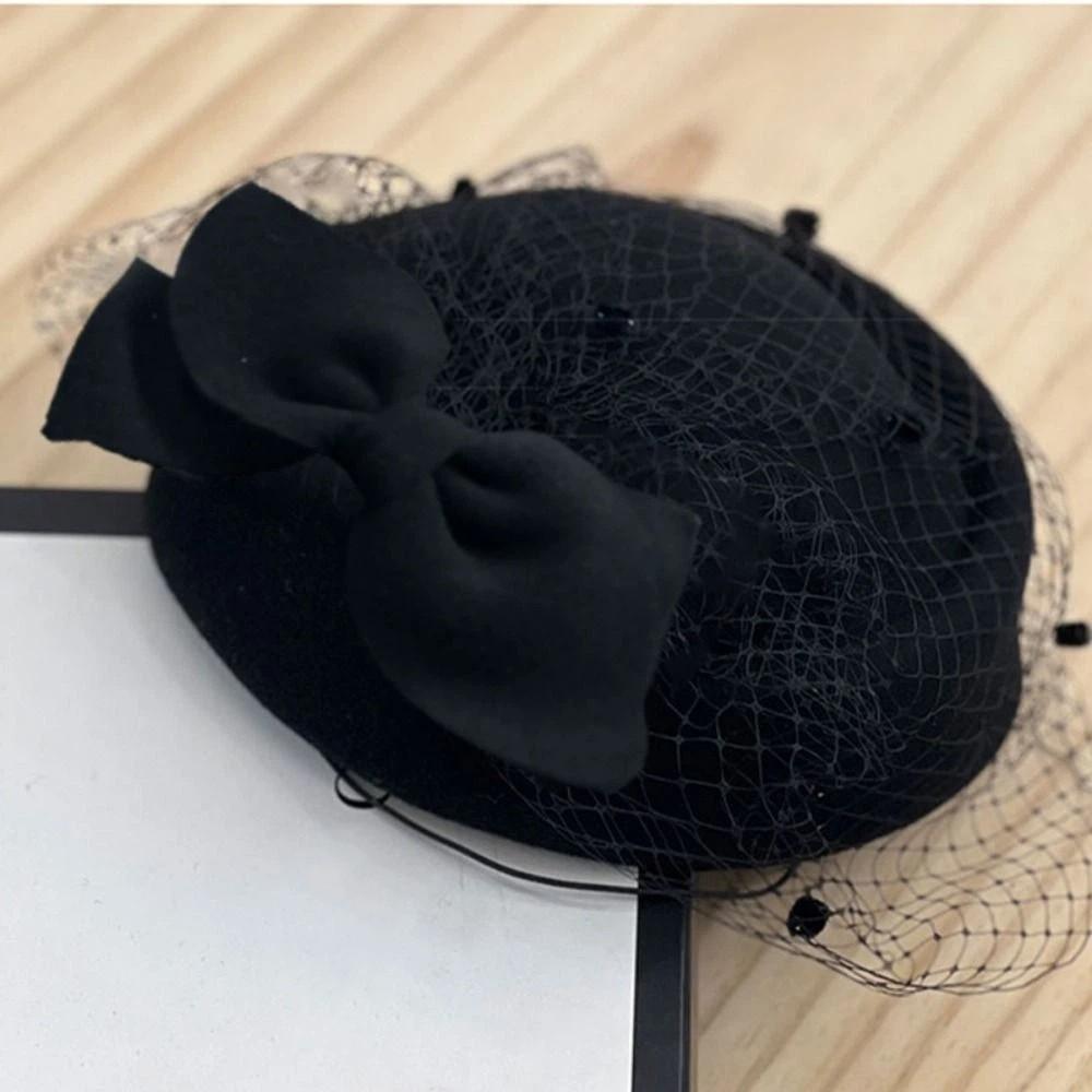 Elegant Pillbox Hat British Style Stewardess Cap Vintage Fascinator Hat  Dinner