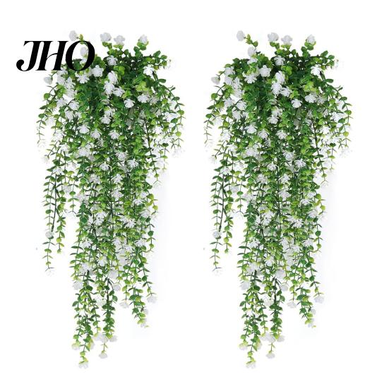 Long-lasting Plastic Flowers 1/2Pcs Hanging Artificial Flower Vine UV Resistant Faux Drooping Floral Plants Indoor Ivy Home Wedding Outdoor