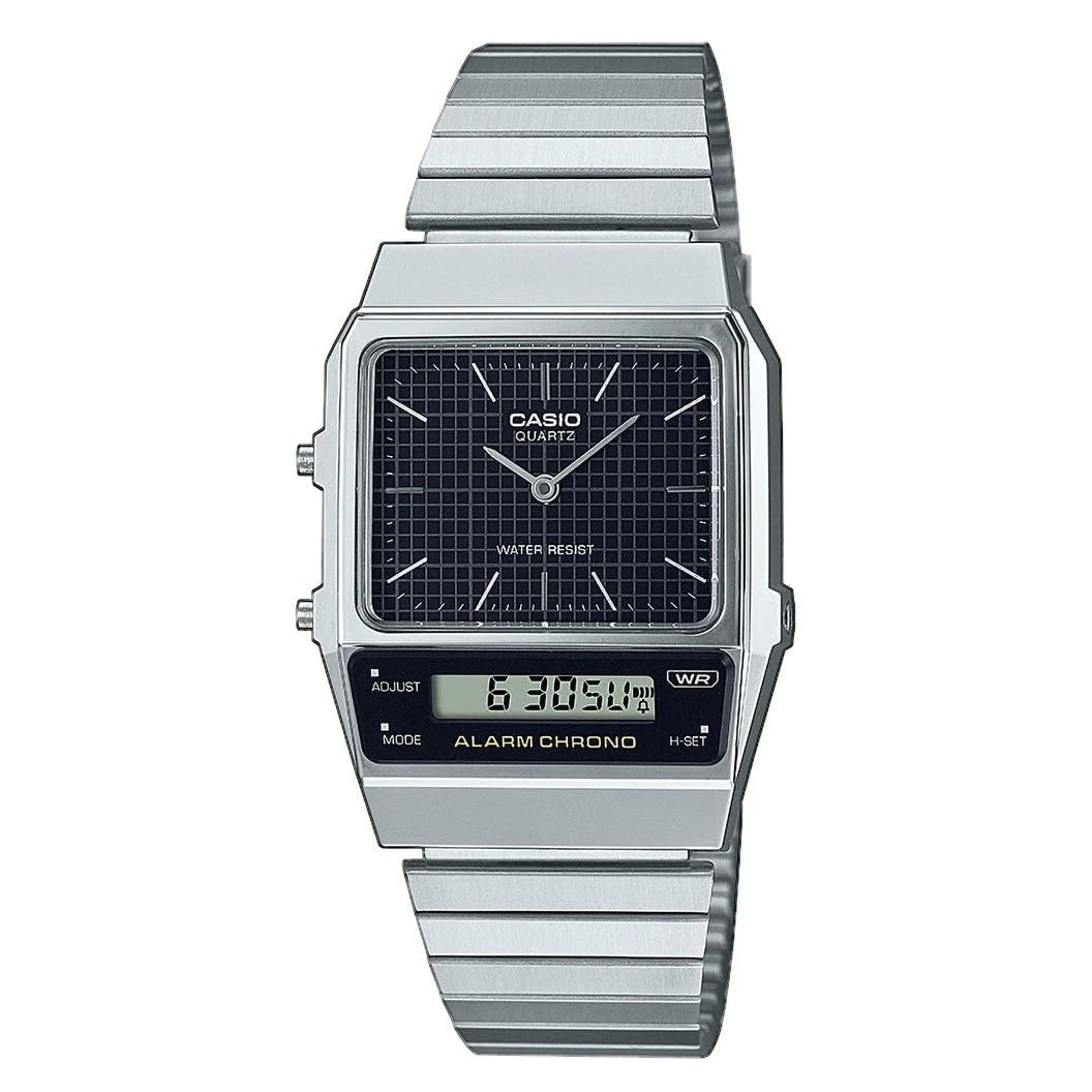 Casio Men s Analog Digital Quartz Watch AQ-800E-1AEF Stainless Steel Strap Silver