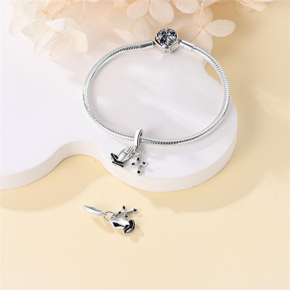 Original Copper Charms Luxury Hand Religious Guardian Prayers Beads Fit Bracelet Diy Women Making Delicate Gift