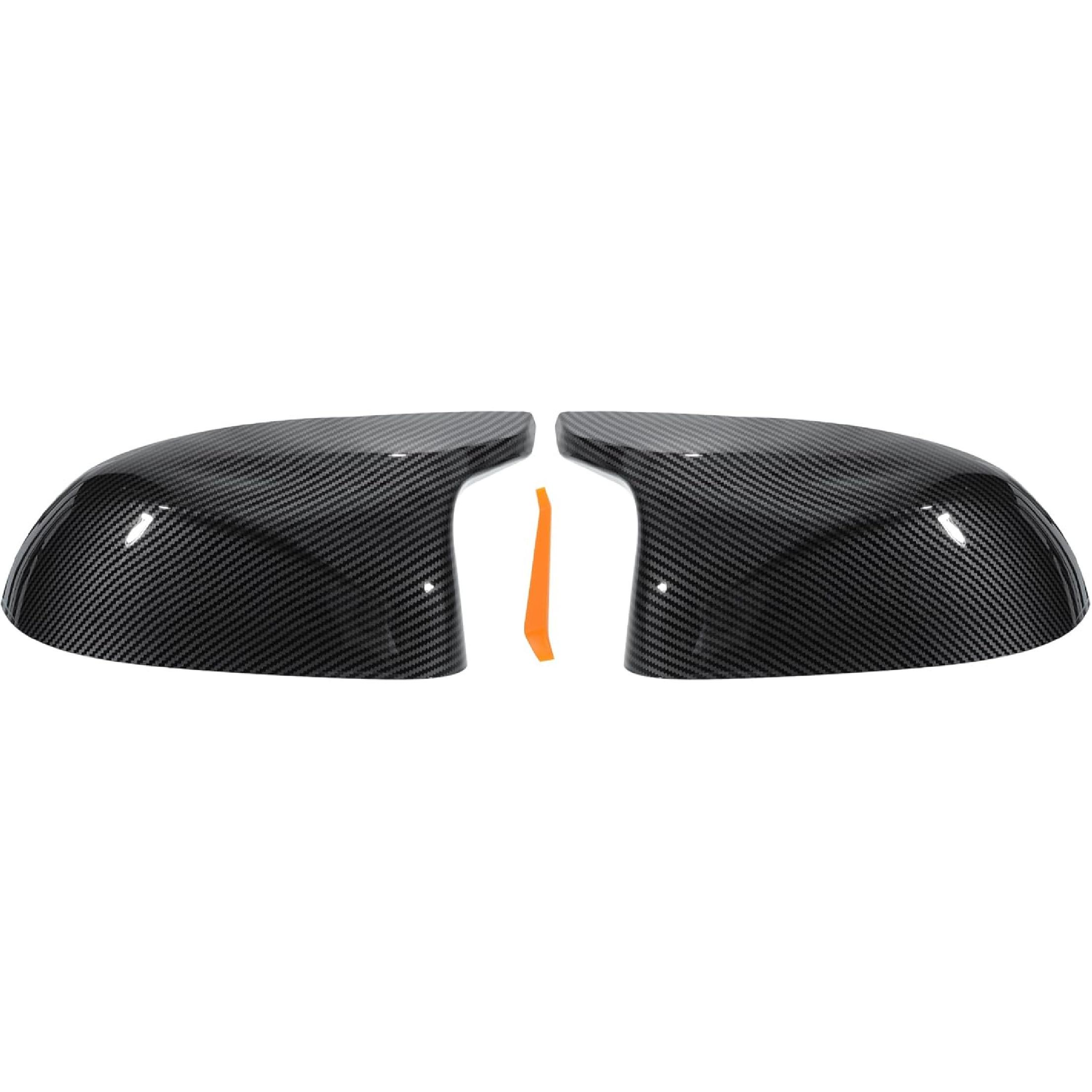 

Motoforti Pair Left Right Side View Mirror Cover Caps Replacement for BMW X5 F15 X6 F16 X3 F25 LCI X4 F26 2014-2018 Door Wing Mirror Cap Carbon Fiber Black Carbon Fiber