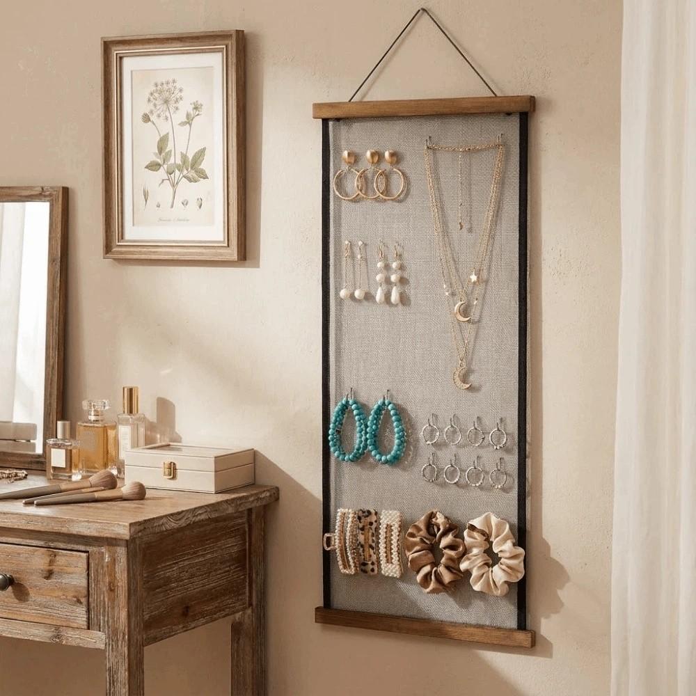 Large Capacity Hanging Earring Display Rack Mesh Grid Mesh Display Rack Living Room