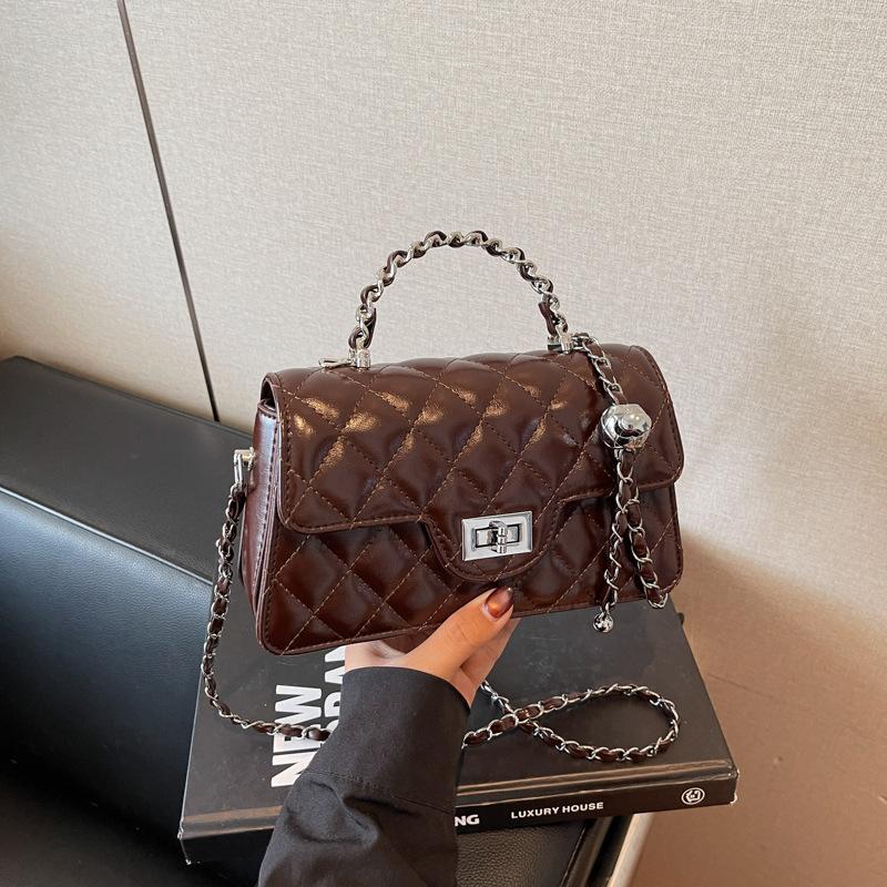 Today's Hand-held Small Square Bag Women's New Fashion Chain Shoulder Bag Diamond Versatile Messenger Bag