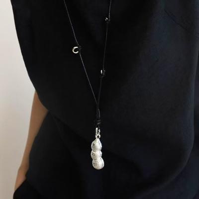 Exquisite Alloy Pea Pod Necklaces Long Chain Rope Rope Chain Jewelry Sweater Chain Women