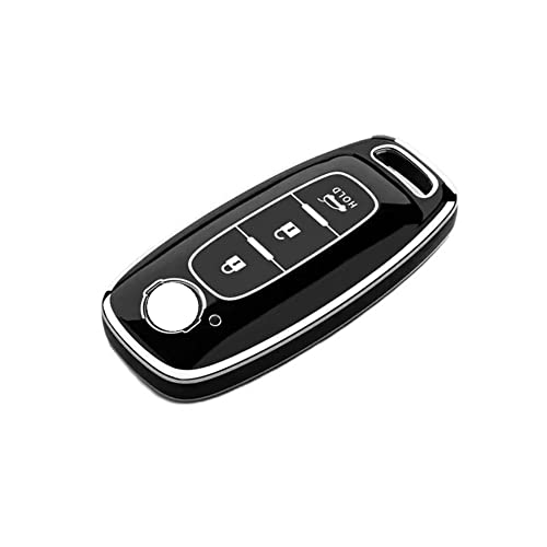 [ZANEKO] New X-Trail Key Case Compatible with Nissan Sakura Aria Key Cover (Silver Black)
