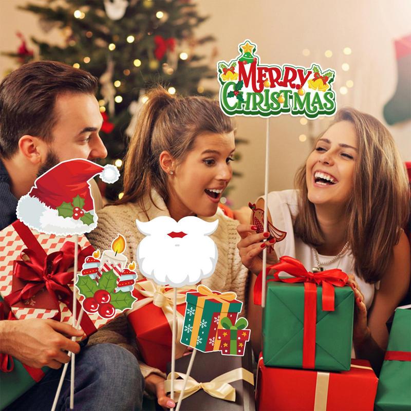 

Рождественские booth Реквизит 30 шт. Вечеринка Поделки Фон Знаки Забавные Очки для селфи Рамки Рождественские Знаки для позирования Наборы для взрослых CHINA