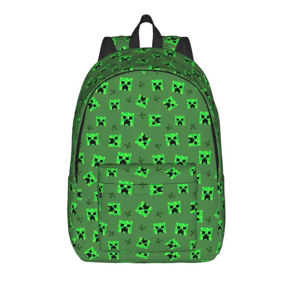 Creepers Big Face Videogame Casual Backpack Sports Student Work Daypack for Men Women Laptop Computer Canvas Bags