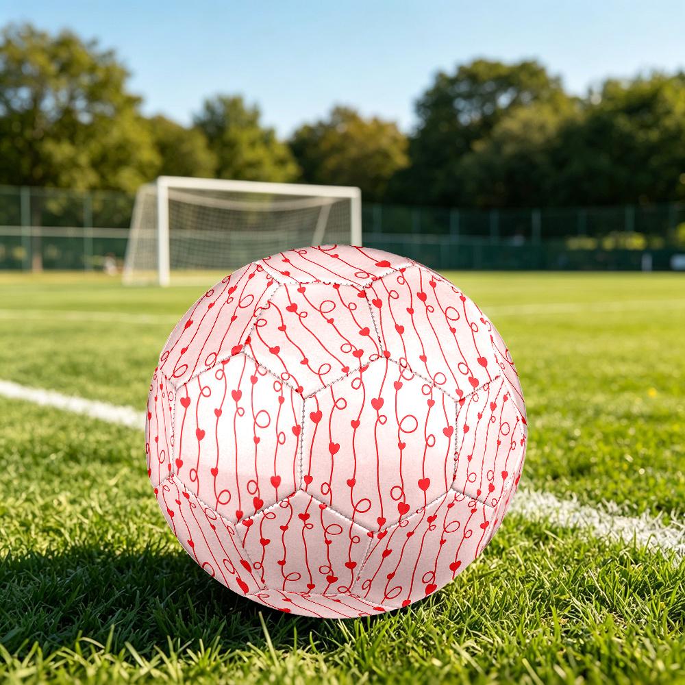 1PC Heart Vine Soccer Ball Size 5 Football Machine Sewn Indoor/Outdoor Universal Football W29