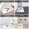 Daffodil Hound Dog Front Door Mat Anti-Slip Indoor Quick Dry Whippet Greyhound Doormat Kitchen Bedroom Entrance Rug Carpet