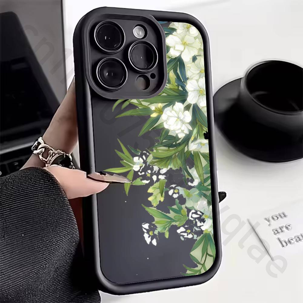 Flower Silicone Case For iPhone 13 11 15 17 12 14 16 Pro Max 17 Air Plus SE Shockproof Soft Protective Cover