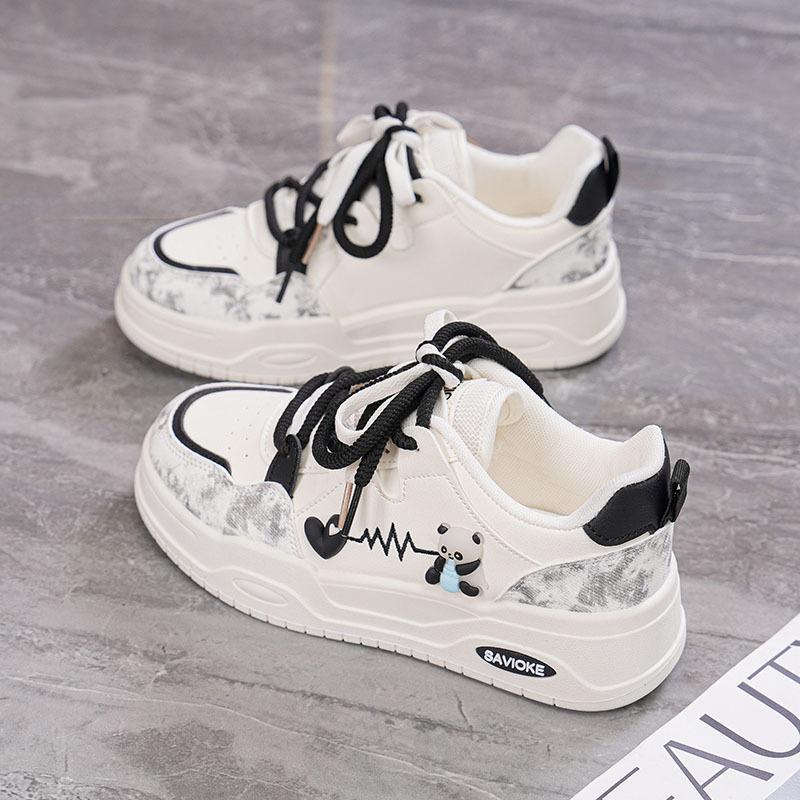 Fashion Women's Vulcanized Shoes 2025 Autumn Fashion Outdoor Non-slip Running Shoes Comfortable Lace Up Casual Sneakers Zapatos Mujer
