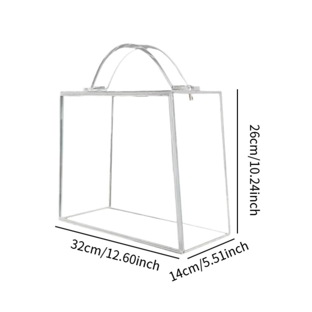 Flower Box Storage Box Transparent Acrylic Handheld Elegant Eternal Flowers Box