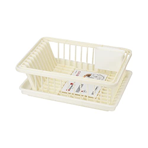 Pearl Metal Dish Drainer Basket Rack, Made in Japan, White, Kitchen Mate HB-6353