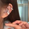 Ear Clips~ Zircon Leaf Double Layer Ear Clips Women's No Ear Piercings Fashion Design Ear Bone Clips Light Luxury Premium Earrings