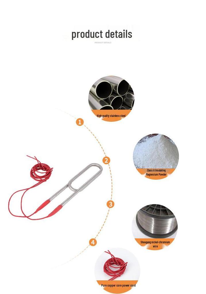 High-Power Industrial Submersible Electric Heating Rod for Pools and Water Tanks