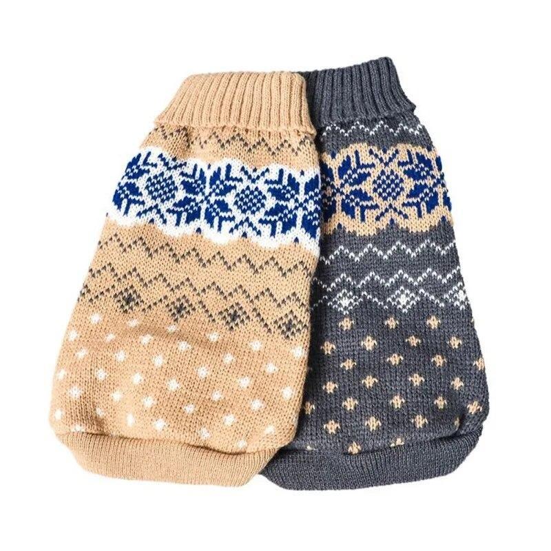 Pet Dog Cat Warm Sweater Clothing Winter Warm Knitted Pet Clothes for Small Medium Dogs Pet French Bulldog Chihuahua Outfits