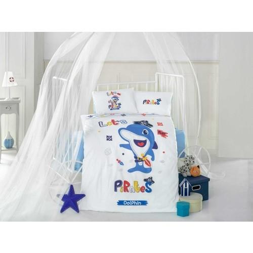 

Классический детский пододеяльник с дельфином