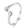 925 Silver Cat Pet Adjustable Rings For Women Animal Dog Open Ring Family Daughter Birthday Jewelry Girl Gift